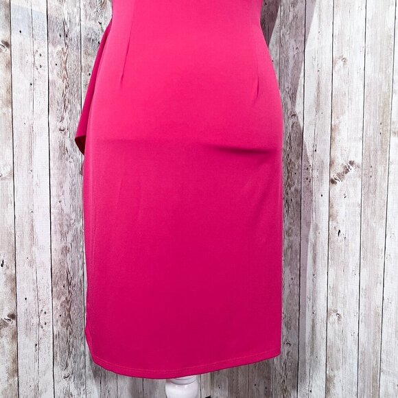Women's New York & Company Dress | Sleeveless | Midi | Size Medium | Wrap | Pink - Picture 12 of 16